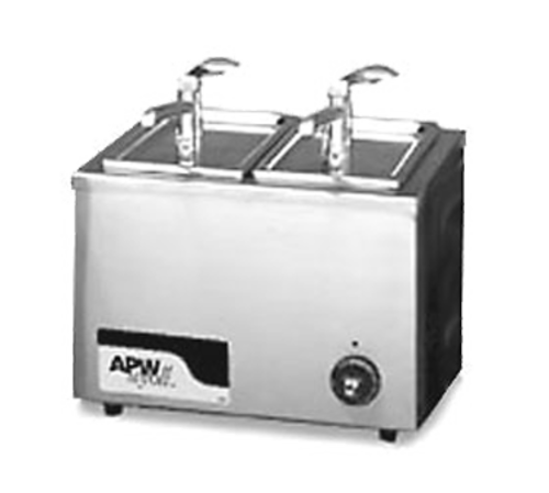 Apw W-9 Food Pan Warmer, electric, countertop, 7 quart capacity, 1/3 size, wet & dry ope