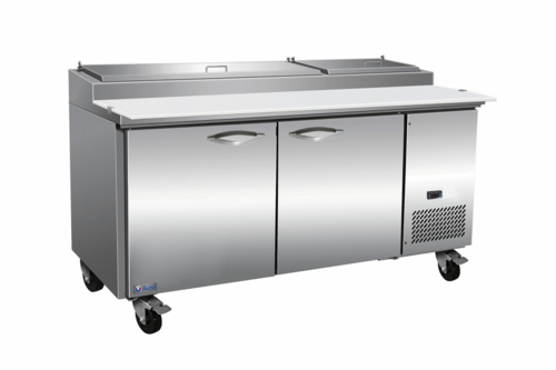 Ikon IPP71 IKON Refrigeration Pizza Prep Table, two-section, 22 cu. ft. capacity, 70-4/5 in