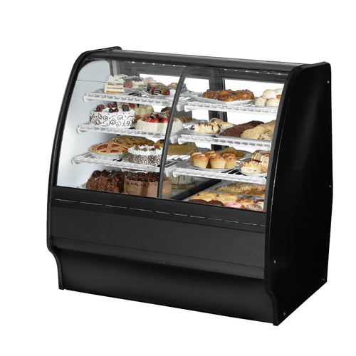 True TGM-DZ-48-SC/SC-S-S Glass Merchandiser, dual zone (dry/refrigerated), 48-1/4 in W, self-contained re