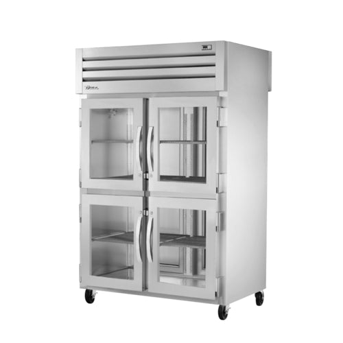 True STA2RPT-4HG-2S-HC SPEC SERIESr Refrigerator, pass-thru, two-section, (4) glass half doors front, (