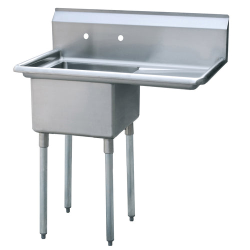 Atosa MRSA-1-R MixRite Sink, 1-compartment, 39 in W x 24 in D x 44-1/2 in H overall, (1) 18 in