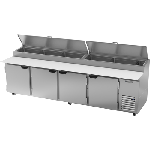 Beverage Air DP119HC Pizza Top Refrigerated Counter, four-section, 119 in W, 42.2 cu. ft., (4) doors,