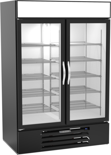 Beverage Air MMR49HC-1-B MarketMax Refrigerated Merchandiser, reach-in, two-section, (2) double pane hing