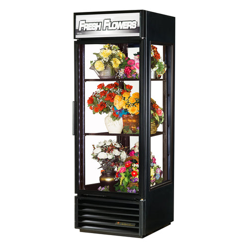 True G4SM-23FC-HC~TSL01 Floral Merchandiser, one-section, bottom mounted self-contained refrigeration, T