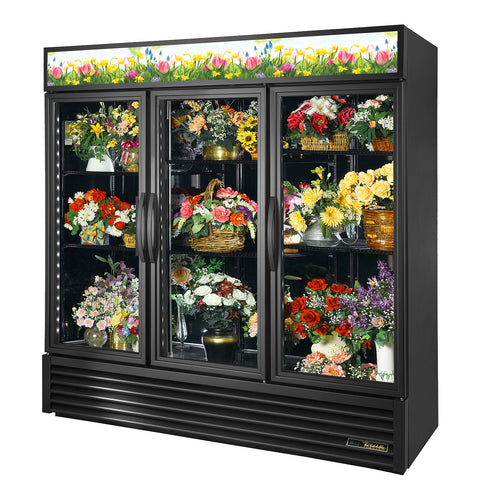 True GDM-72FC-HC~TSL01 Floral Merchandiser, three-section, True standard look version 01, (6) shelves,