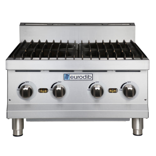 Eurodib T-HP424 Hotplate, countertop, gas, 24 in  x 24 in  cooking surface, (4) burner, manually