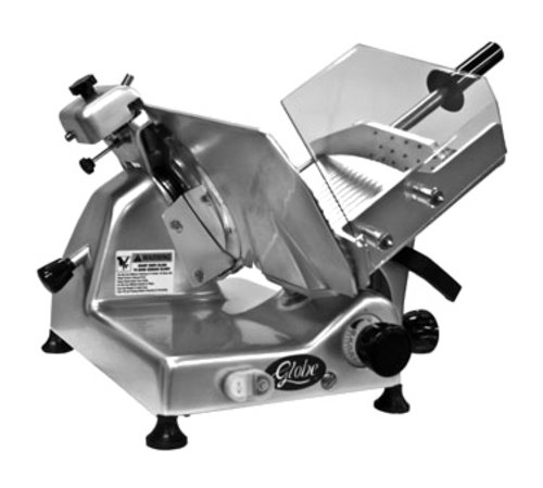 Globe G12-Q Food Slicer, manual, 12 in  diameter knife, extended chute and end weight accomm