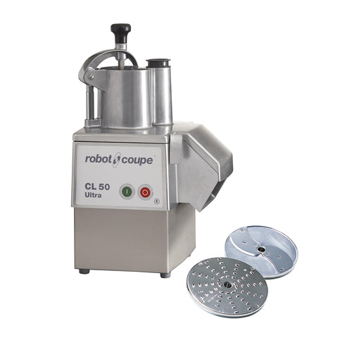 Robot Coupe CL50EULTRA Commercial Food Processor, includes: vegetable prep attachment with kidney shape
