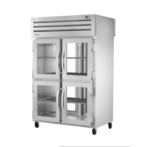 True STA2RPT-4HG-2G-HC SPEC SERIESr Refrigerator, pass-thru, two-section, (4) glass half doors front, (
