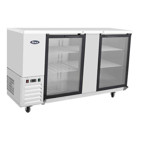 Atosa SBB69GGRAUS1 Atosa Back Bar Cooler, shallow depth, two-section, 68 in W x 24-1/2 in D x 40-1/