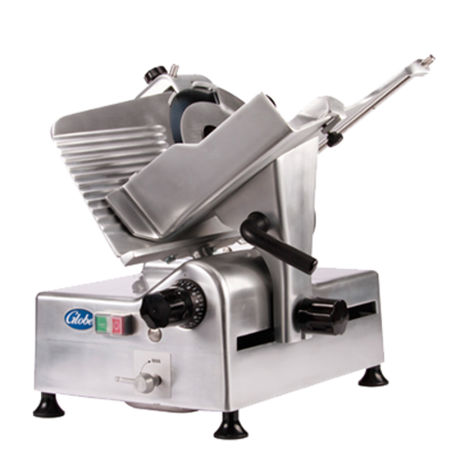 Globe G12A Food Slicer, automatic, 12 in  diameter knife, extended chute and end weight acc
