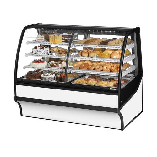 True TDM-DZ-59-GE/GE-S-W Display Merchandiser, dual zone (dry/refrigerated), 59-1/4 in W, self-contained