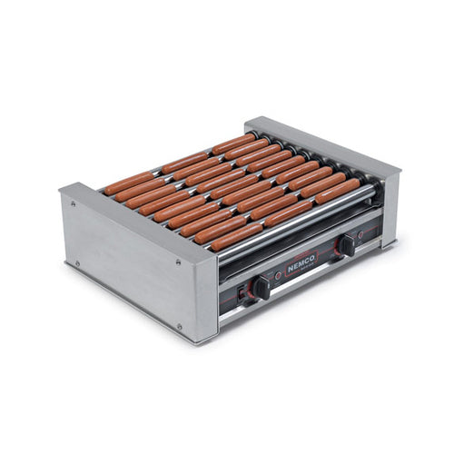 Nemco 8010 Roll-A-Grillr Hot Dog Grill, roller-type, (6) chrome rollers, (10) hot dogs capa