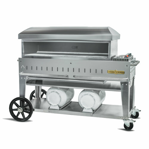 Crown Verity CV-PZ48-CB Club Series Pizza Oven, LP gas, 48 in , 47-1/2 in  x 16 in  volcano stone cookin