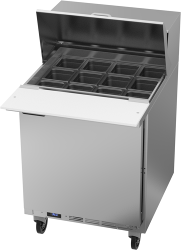 Beverage Air SPE27HC-12M-B Mega Top Refrigerated Counter, one-section, 27 in W, 6.9 cu. ft., (1) door, stai