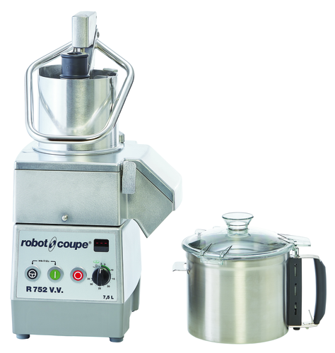 Robot Coupe R752VV Combination Food Processor, 7.5 liter stainless steel bowl with handle, continuo