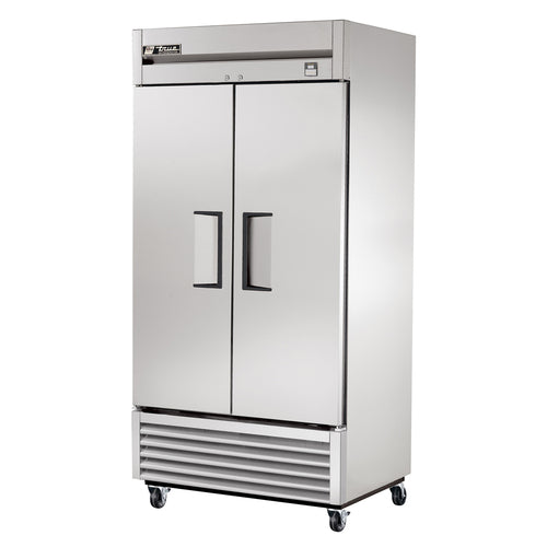 True TS-35-HC Refrigerator, reach-in, two-section, (2) stainless steel doors, (6) gray PVC coa