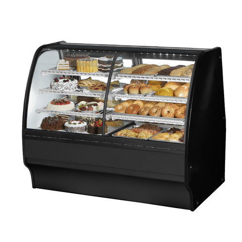 True TGM-DZ-59-SC/SC-S-S Glass Merchandiser, dual zone (dry/refrigerated), 59-1/4 in W, self-contained re