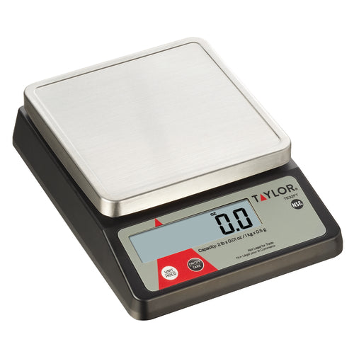 Taylor TE32FT Portion Control Scale, digital, compact, 2 lb x .01 oz. / 1 kg x 0.5 g dry capac