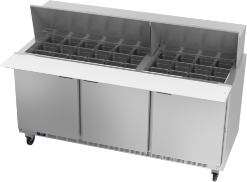 Beverage Air SPE72HC-30M Mega Top Refrigerated Counter, three-section, 72 in W, 20.02 cu. ft. capacity, (