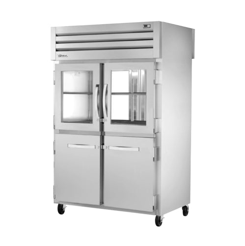 True STA2RPT-2HG/2HS-2G-HC SPEC SERIESr Refrigerator, pass-thru, two-section, (2) glass & (2) stainless ste