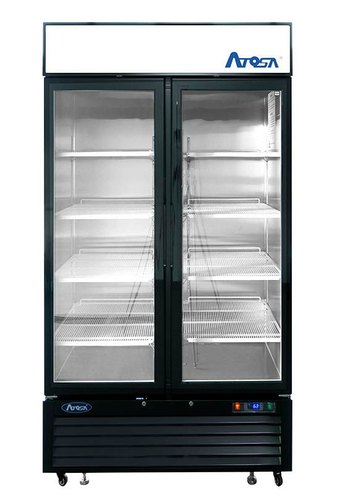 Atosa MCF8732GR Freezer Merchandiser, two-section, 39-1/2 in W x 31-1/2 in D x 81-1/5 in H, bott