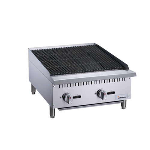 Inferno IRB-24 Inferno Charbroiler, natural gas, countertop, 24 in W x 28 in D x 15 in H, radia