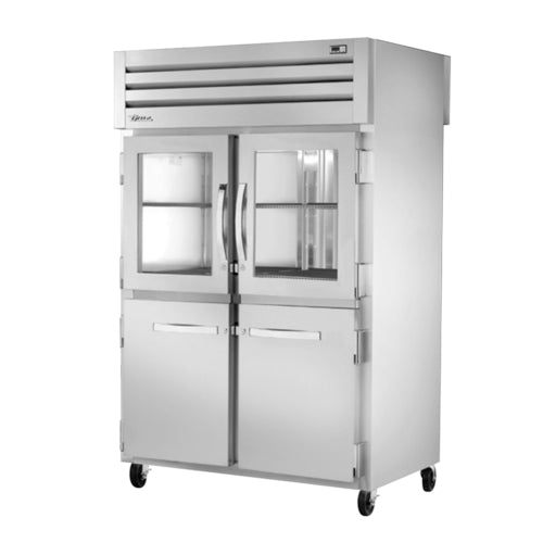 True STA2RPT-2HG/2HS-2S-HC SPEC SERIESr Refrigerator, pass-thru, two-section, (2) glass & (2) stainless ste