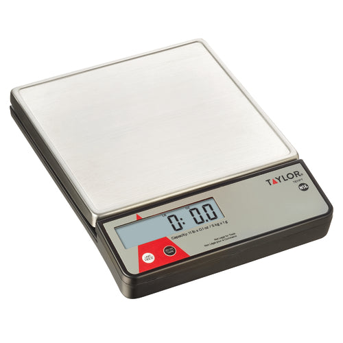 Taylor TE11FT Portion Control Scale, digital, 11 lb x .1 oz./5 kg x 1 g capacity, 0.9 in  LCD