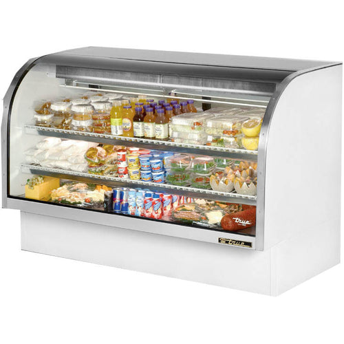 True TCGG-72-HC-LD Curved Glass Deli Case, 72-1/4 in W, service type, self-contained refrigeration,