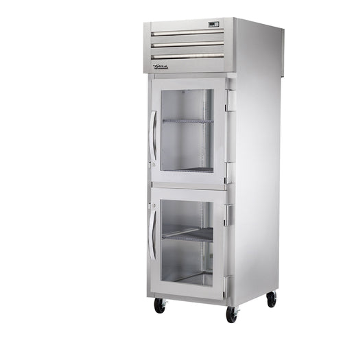True STG1RPT-2HG-1S-HC SPEC SERIESr Refrigerator, pass-thru, one-section, (2) glass half doors front, (