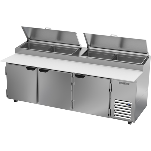 Beverage Air DP93HC Pizza Top Refrigerated Counter, three-section, 93 in W, 31.5 cu. ft., (3) doors,