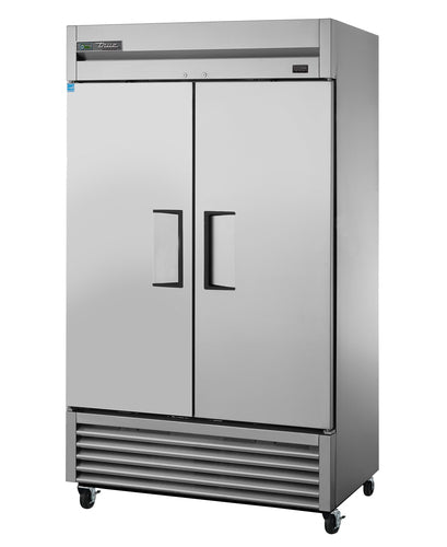 True TS-43-HC Refrigerator, reach-in, two-section, (2) stainless steel doors, (6) gray PVC coa