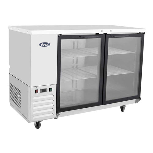 Atosa SBB59GGRAUS1 Atosa Back Bar Cooler, shallow depth, two-section, 57-3/4 in W x 24-1/2 in D x 4