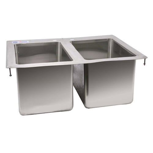 Omcan  39782 (39782) Drop-In Sink, two compartment, 10 in  wide x 14 in  front-to-back x 10 i