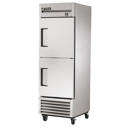 True TS-23-2-HC Refrigerator, reach-in, one-section, (2) stainless steel half doors, (3) gray PV