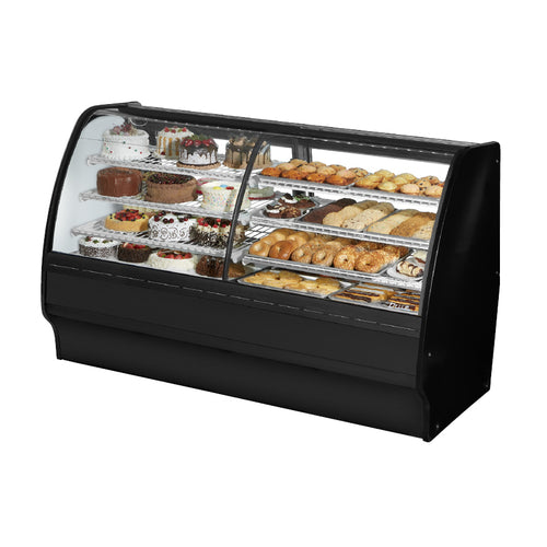 True TGM-DZ-77-SC/SC-S-S Glass Merchandiser, dual zone (dry/refrigerated), 77-1/4 in W, self-contained re
