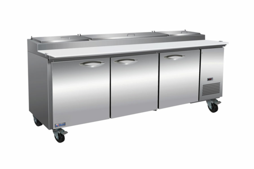 Ikon IPP94 IKON Refrigeration Pizza Prep Table, three-section, 32 cu. ft. capacity, 94-1/5