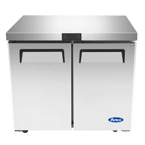 Atosa MGF36RGR Atosa Undercounter Refrigerator, reach-in, two-section, 36-5/16 in W x 30 in D x