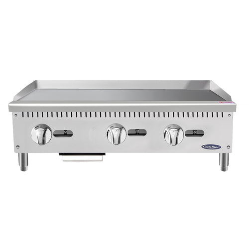 Atosa ATMG-36 CookRite Heavy Duty Griddle, gas, countertop, 36 in W x 28-3/5 in D x 15-1/5 in