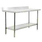 Stainless Steel Work Tables with Backsplash