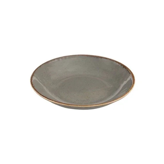 Porland Seasons 11.75" Dark Grey Round Deep Plate (6/Case) | 04ALM003463