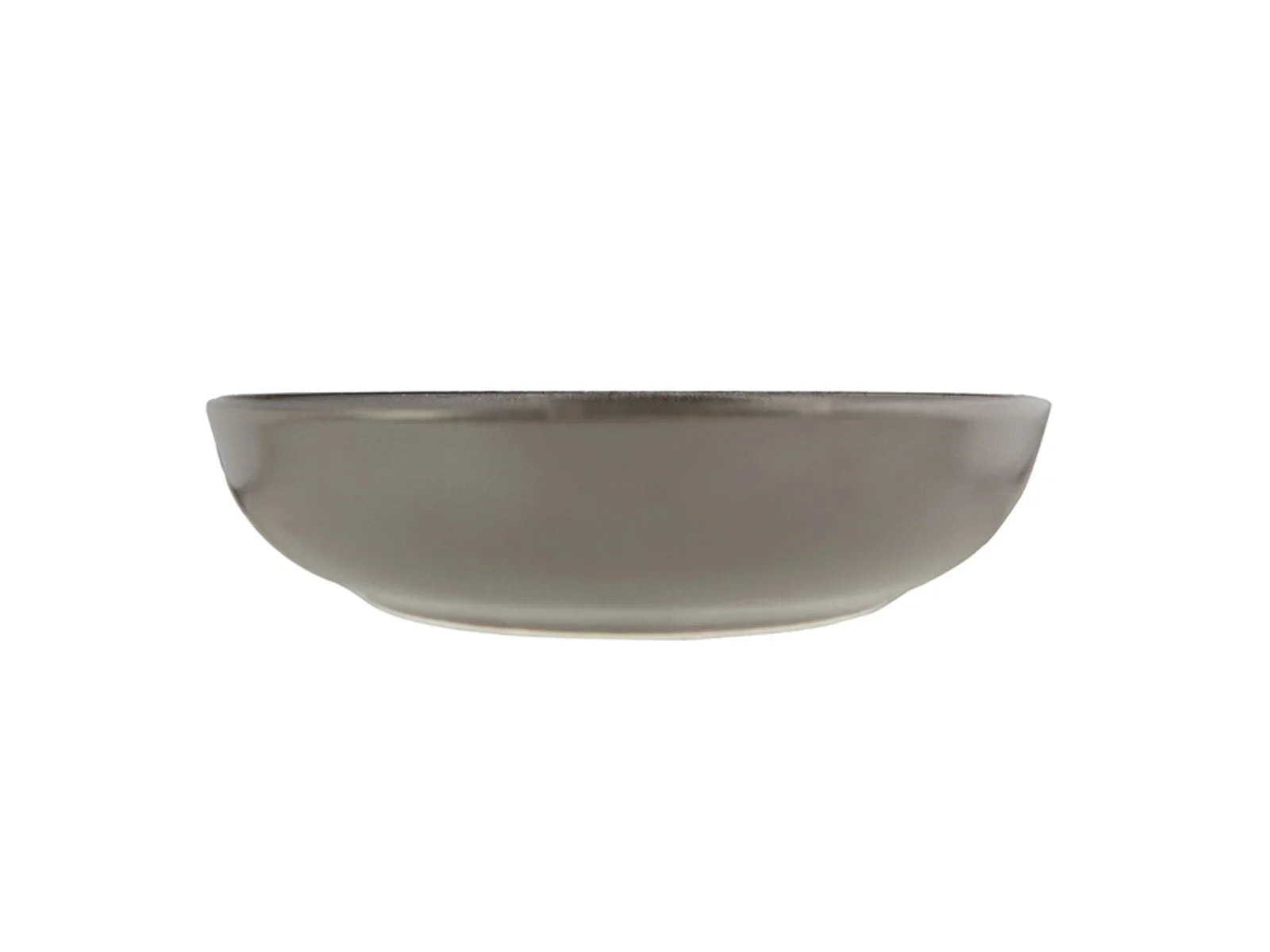 Porland Lykke 8.6" Grey Flat Bowl (6/Case) | 04ALM005799