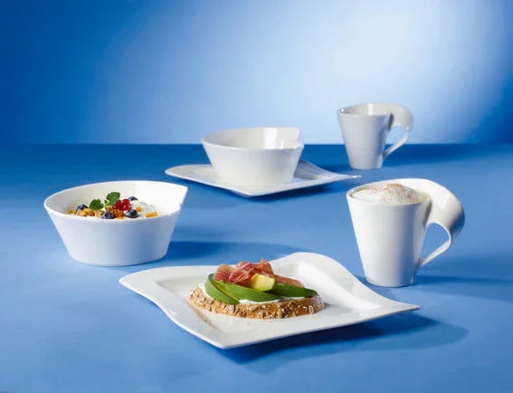Villeroy & Boch 10-2525-2619 Plate, 10-1/2 in  x 10-1/2 in , flat, premium porcelain, New Wave
