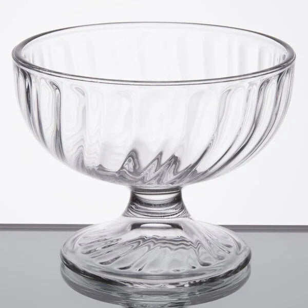 Arcoroc Desserts 7 oz Optic Swirl Dessert Glass (24/Case) | V7429