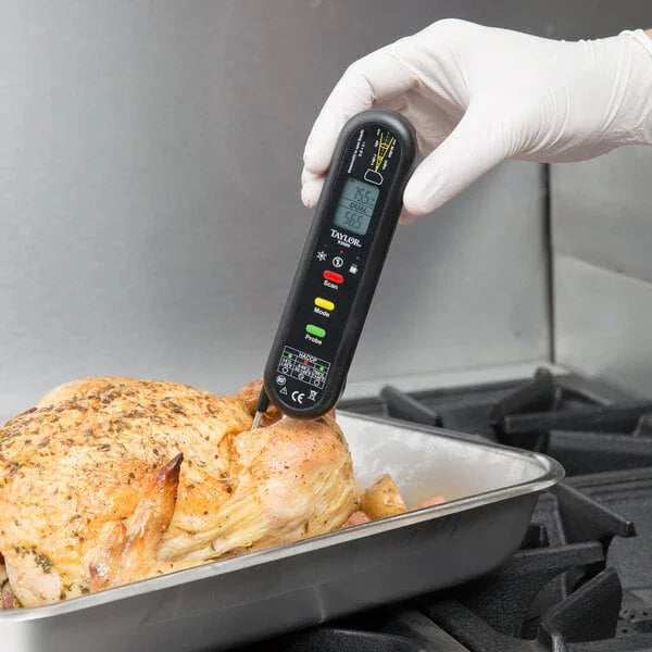 Taylor Dual Temp HACCP Digital Infrared Thermometer with Fold Out Thermocouple Probe | 9306N