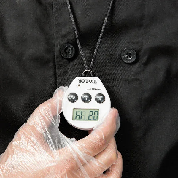 Taylor Digital 100 minute Kitchen Timer and Stopwatch with Lanyard | 5816N