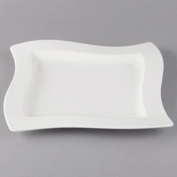 Villeroy & Boch 10-2525-2619 Plate, 10-1/2 in  x 10-1/2 in , flat, premium porcelain, New Wave