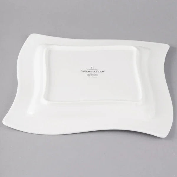 Villeroy & Boch 10-2525-2619 Plate, 10-1/2 in  x 10-1/2 in , flat, premium porcelain, New Wave