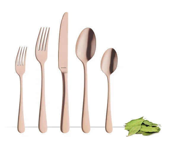 Tableware Cutlery 1410AEB000345 Dessert Spoon, 7 in  (18.3 cm), 2 mm thickness, pvd copper, 18/0 Stainless Steel